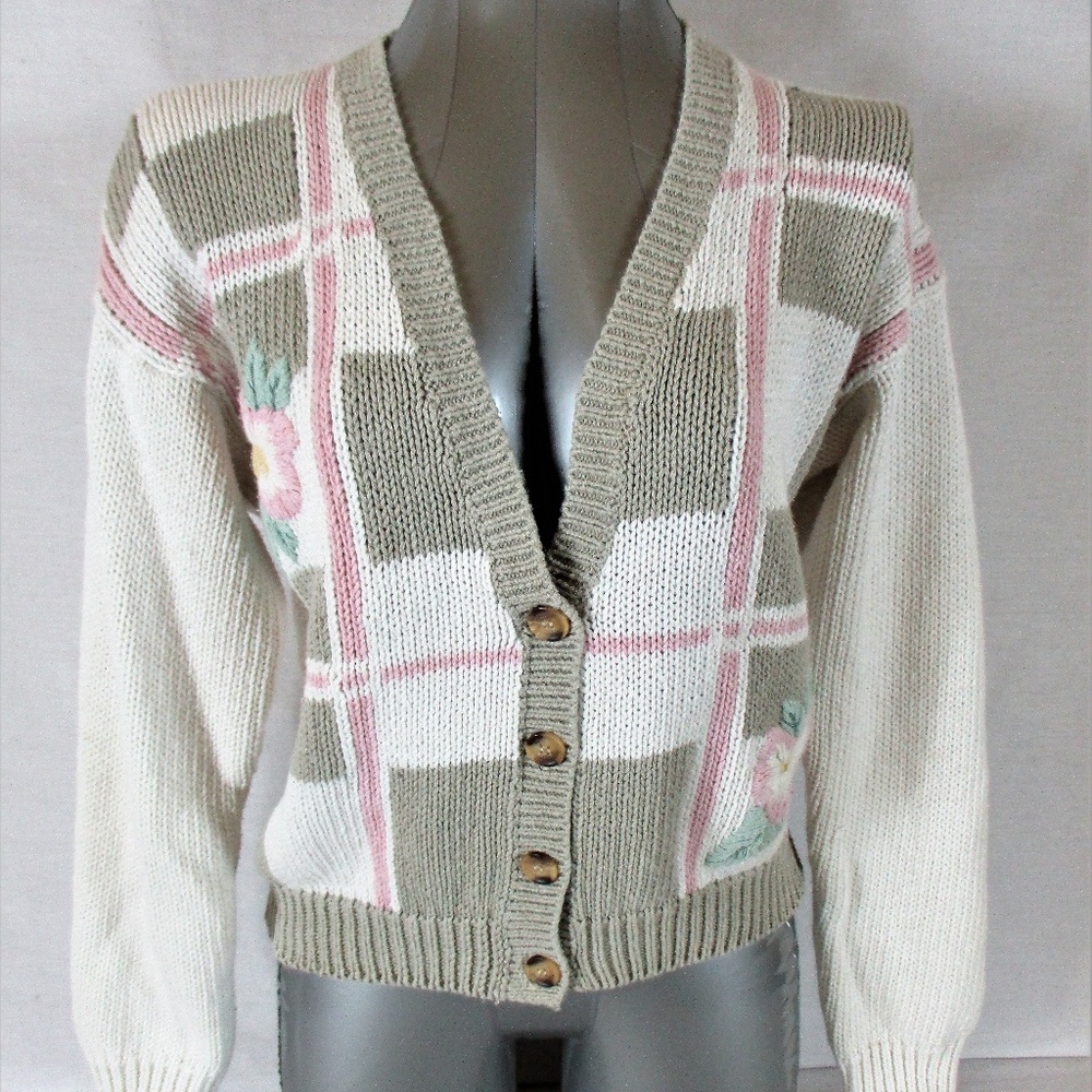 RALSEY womens Small BUTTON CARDIGAN sweater (A6)E2